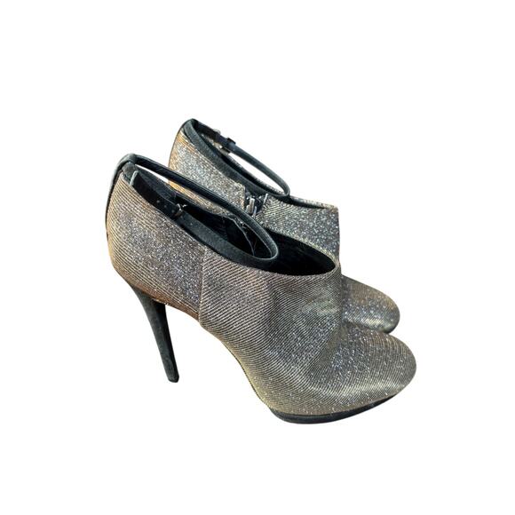 Brian Atwood Fruitera Iridescent Glitter Ankle Strap Stiletto Booties - 6.5 - Picture 4 of 14